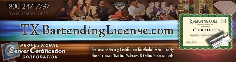 Texas Bartending License 8.99